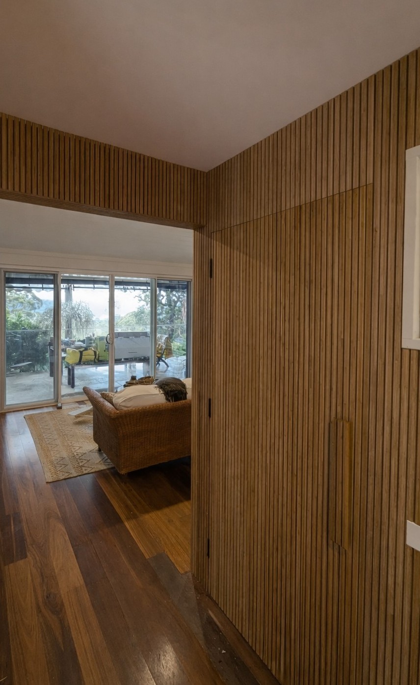 Timber feature wall carpentry project in Clarence Valley